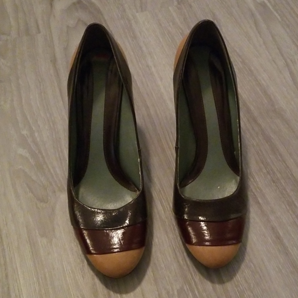 Brown Multi-Color Office Heel